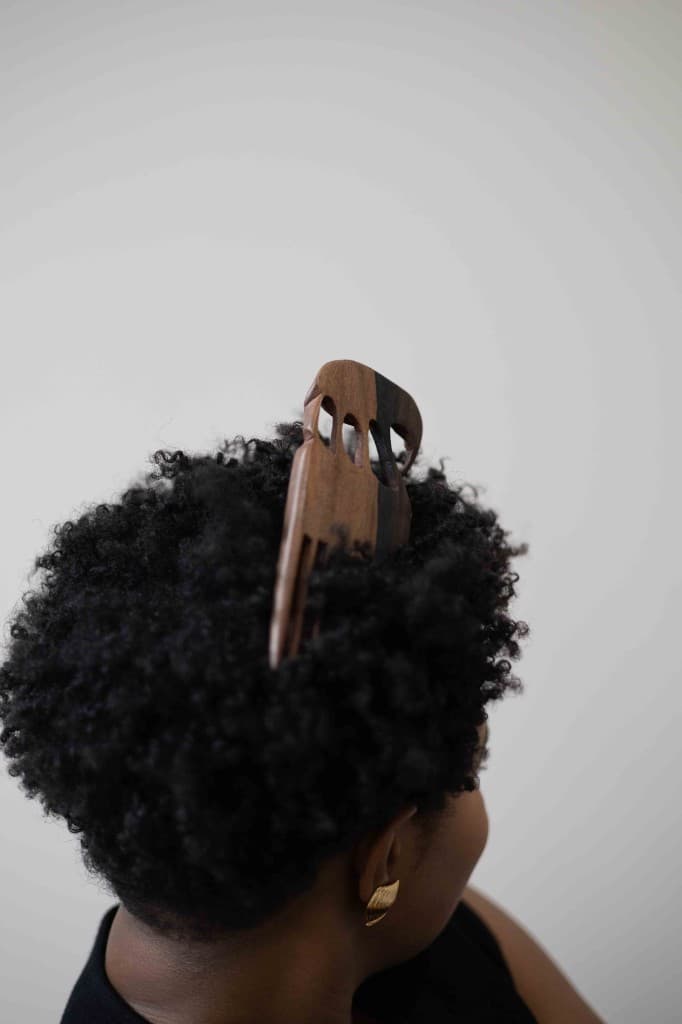 Back of a person with a short natural afro